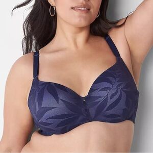 Cacique Lightly Lined Balconette bra Blue Size 42H (42DDDDD)